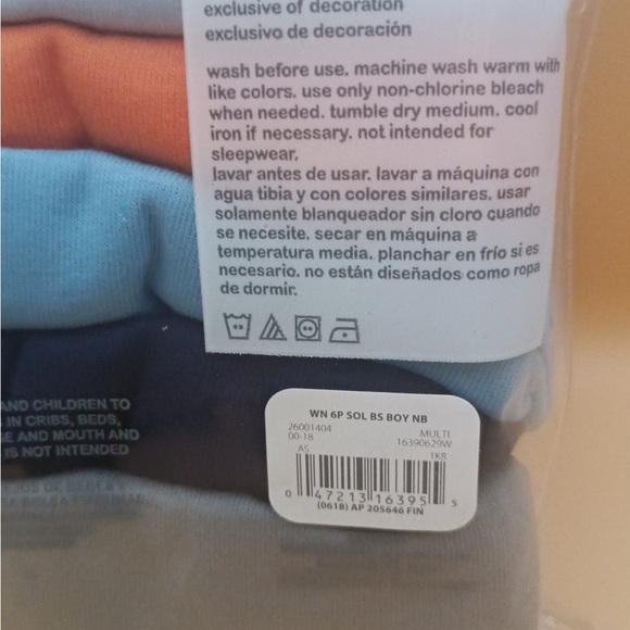 6 Pack Newborn Short Sleeve Bodysuit Set - Picture 6 of 9